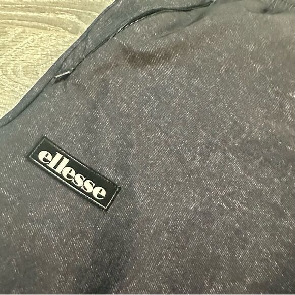 NWOT Ellesse Black lightweight Track Jogger Pants zip ankles recycled material 6 - Picture 5 of 7